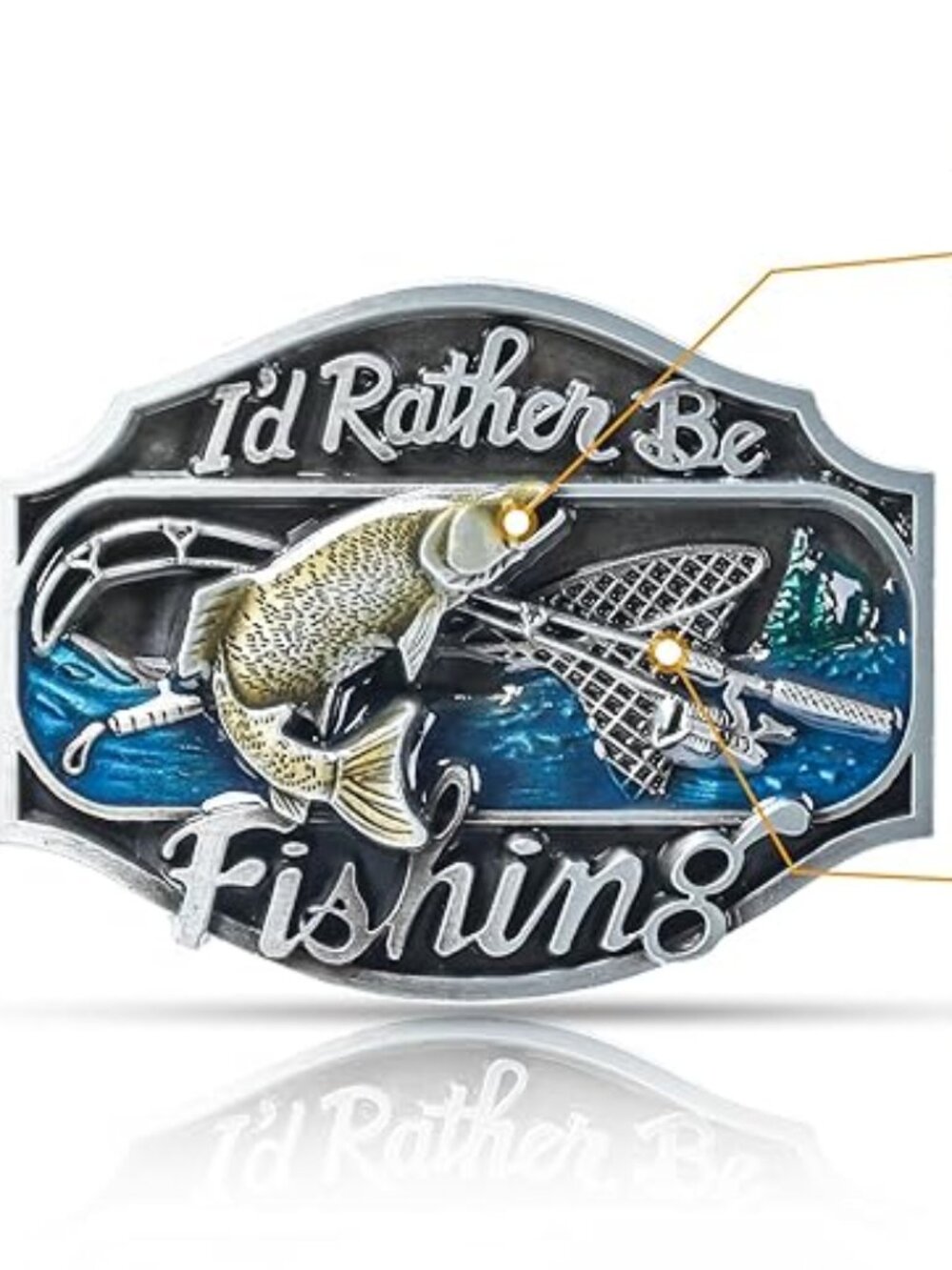I'd Rather Be Fishing Men's Belt Buckle New Great Gift Idea !!